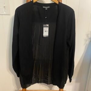 Adrianna Papell Black Pleated Women's Blazer